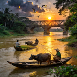 বাংলাদেশের নদীমাতৃক প্রাকৃতিক দৃশ্য