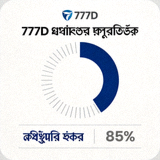 777D প্রেডিকশন পরিসংখ্যান আইকন যা ম্যাচ পূর্বাভাসের নির্ভুলতা শতকরা হারে প্রদর্শন করে