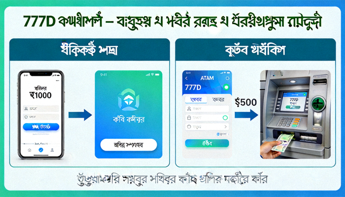 777D পেমেন্ট — বিকাশ ও নগদে জমা ও উত্তোলনের পদ্ধতি