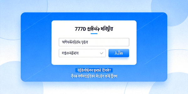 777D লগইন পৃষ্ঠা — ব্যবহারকারী লগইন ইন্টারফেস
